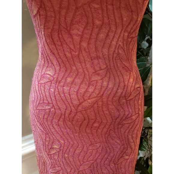 Jessica McClintock Gunne Sax Strapless Dress Women 5/6 Pink Embellished Back Zip - Picture 10 of 12